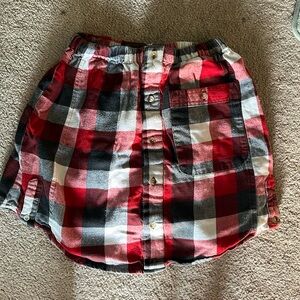 XS Plaid Flannel Skirt